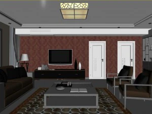 fashionable chinese reversionary dining room restaurant 1819 3D Model