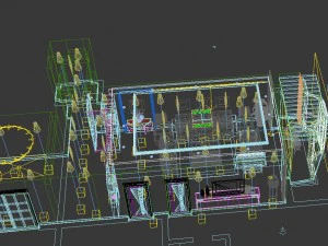fashionable chinese reversionary dining room restaurant 1819 3D Model