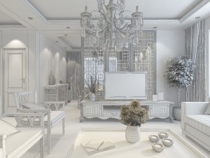 fashionable chinese vintage room restaurant 1820 3D Модель