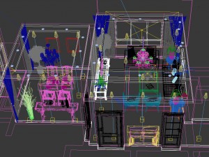 fashionable chinese vintage room restaurant 1820 3D Модель
