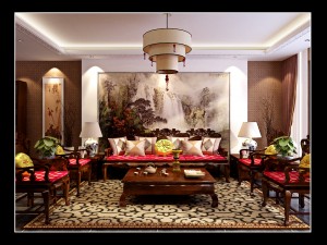fashionable chinese style and vintage dining room 1821 3D Model