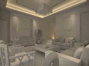 fashionable chinese vintage room restaurant 1822 3D 模型