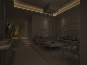 fashionable chinese vintage room restaurant 1822 3D 模型