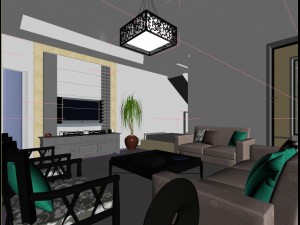 fashionable chinese vintage room restaurant 1822 3D 模型
