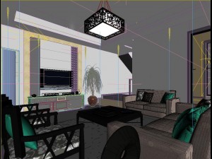 fashionable chinese vintage room restaurant 1822 3D 模型