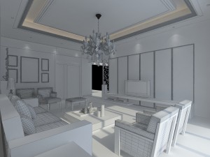 fashionable chinese style and vintage living room restaurant 1823 3D Модель