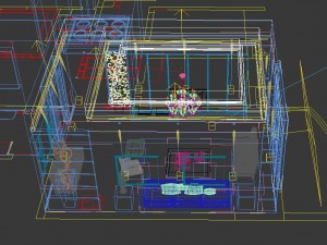 fashionable chinese style and vintage living room restaurant 1823 3D Модель