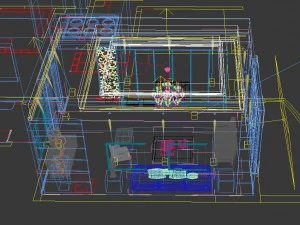 fashionable chinese style and vintage living room restaurant 1823 3D Model