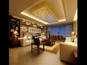 fashionable chinese vintage room restaurant 1824 3D Model
