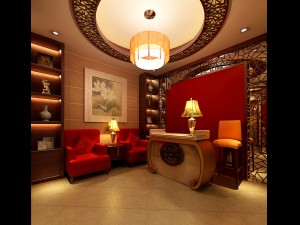 fashionable chinese vintage room restaurant 1824 3D मॉडल