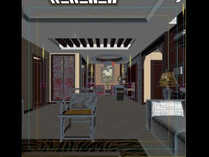 fashionable chinese vintage room restaurant 1824 3D मॉडल