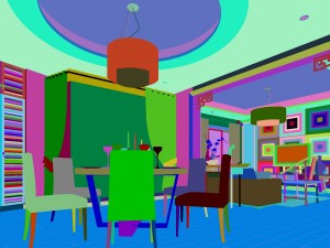 fashionable chinese reversionary dining room 1825 3D Model