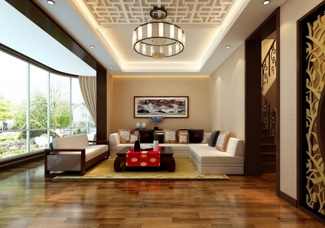 fashionable chinese reversionary dining room 1827 Modèle 3D .c4d .max .obj .3ds .fbx .stl .blend 