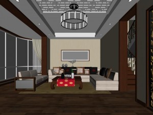 fashionable chinese reversionary dining room 1827 Modèle 3D