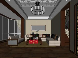fashionable chinese reversionary dining room 1827 3D Model