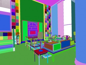 fashionable chinese reversionary dining room restaurant 1829 Modelo 3D
