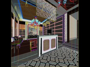 fashionable chinese reversionary dining room is 1830 3D Model