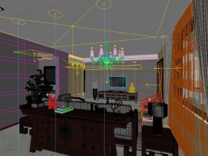 fashionable chinese reversionary dining room 1831 3D Model