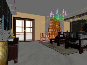 fashionable chinese reversionary dining room 1831 Modello 3D