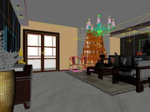 fashionable chinese reversionary dining room 1831 3D Model