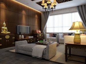 fashionable chinese style and vintage living room restaurant 1831 3D 模型