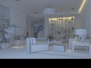 fashionable chinese reversionary dining room 1833 3D Model