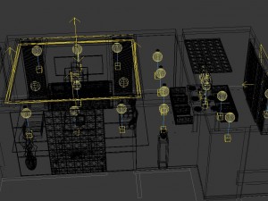 fashionable chinese vintage room restaurant 1834 Modelo 3D