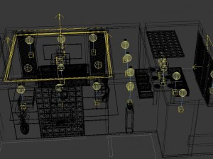 fashionable chinese vintage room restaurant 1834 3D Model