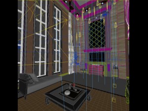 fashionable chinese reversionary dining room 1835 Modello 3D