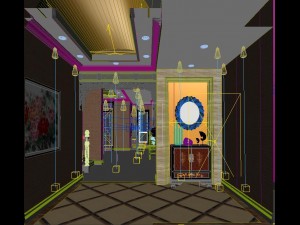 fashionable chinese reversionary dining room 1835 Modello 3D