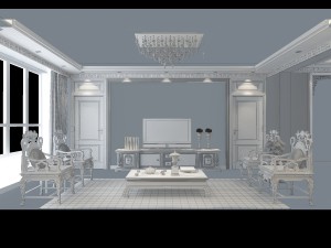 fashionable chinese reversionary dining room restaurant 1836 3D Model