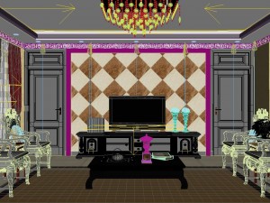fashionable chinese reversionary dining room restaurant 1836 3D Model