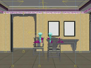 fashionable chinese reversionary dining room restaurant 1836 3D Model
