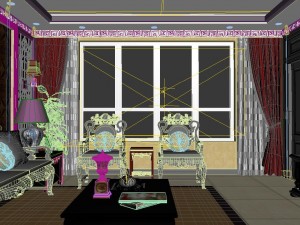 fashionable chinese reversionary dining room restaurant 1836 3D Model