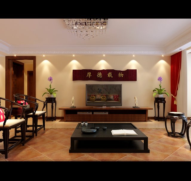 fashionable chinese vintage room restaurant 1837 Modelo 3D .c4d .max .obj .3ds .fbx .stl .blend