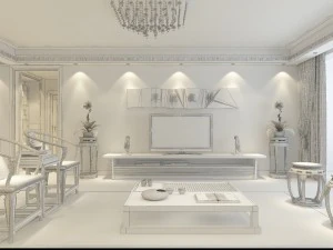 fashionable chinese vintage room restaurant 1837 3D Model