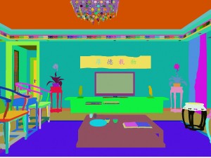 fashionable chinese vintage room restaurant 1837 Modelo 3D