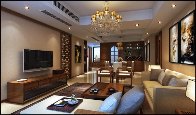 fashionable chinese vintage room restaurant 1839 Modello 3D .c4d .max .obj .3ds .fbx .stl .blend 