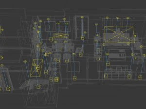 fashionable chinese vintage room restaurant 1839 3D Model