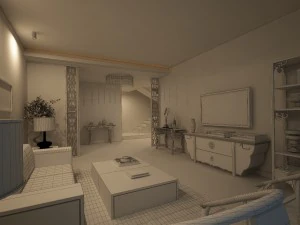 fashionable chinese vintage room restaurant 1840 3D Model