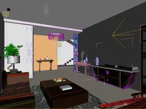 fashionable chinese vintage room restaurant 1840 3D Model