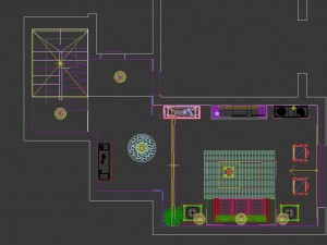 fashionable chinese vintage room restaurant 1840 Modello 3D