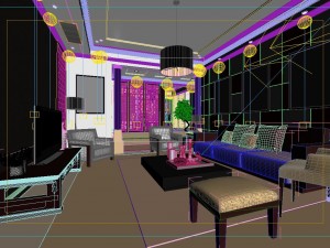 fashionable chinese vintage room restaurant 1842 3D 模型