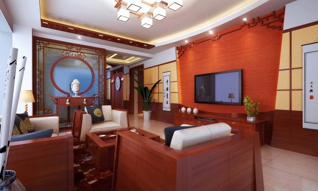 fashionable chinese reversionary dining room restaurant 1843 Model 3D .c4d .max .obj .3ds .fbx .stl .blend 