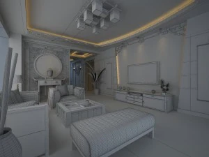 fashionable chinese reversionary dining room restaurant 1843 3D Model
