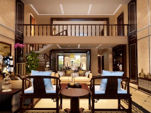 fashionable chinese reversionary dining room restaurant 1844 3D 모델