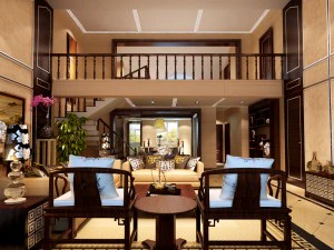 세련된 중국식 반전 식당 레스토랑 1844 3D 모델