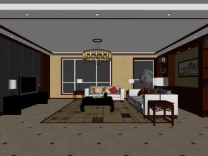 fashionable chinese reversionary dining room restaurant 1846 Model 3D