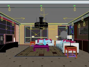 fashionable chinese reversionary dining room restaurant 1846 Model 3D