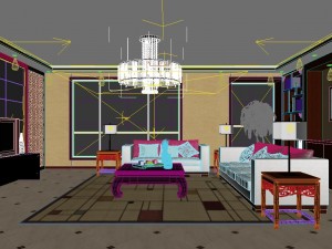 fashionable chinese reversionary dining room restaurant 1846 Model 3D